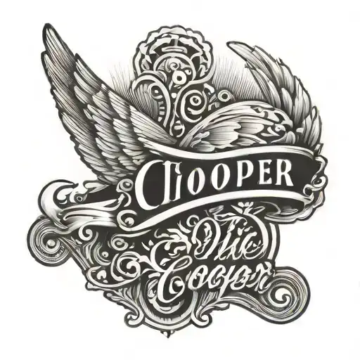 A Wing With The Name Cooper Written
