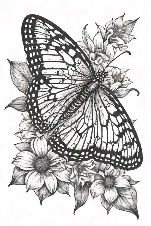 Daisy Flower Monarch Butterfly Light Shining Amara Noah