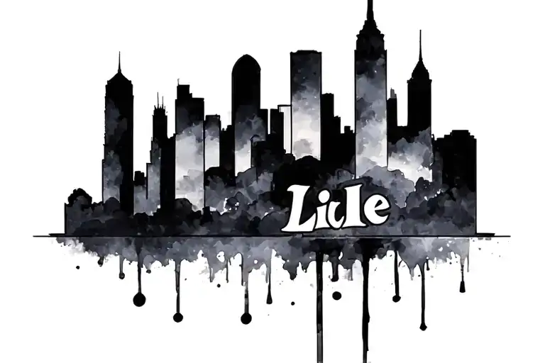 New Orleans Skyline Silhouette With Name Lillie