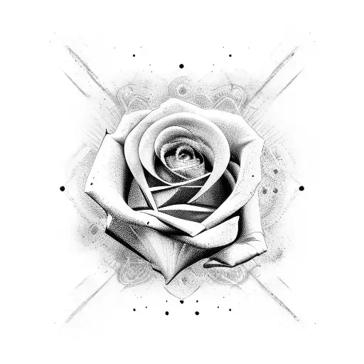 Electric Guitar With Rose