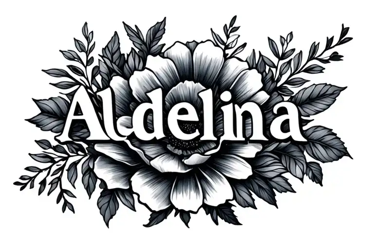 Floral Writing Adelina