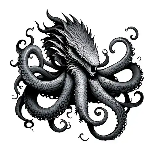 Dragon Snake Octopus Warped