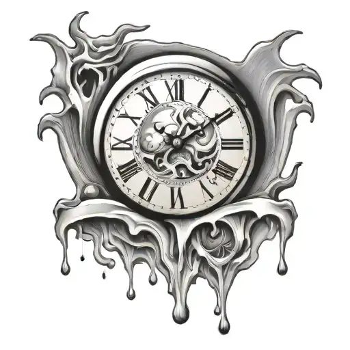 Melting Abstract Clock