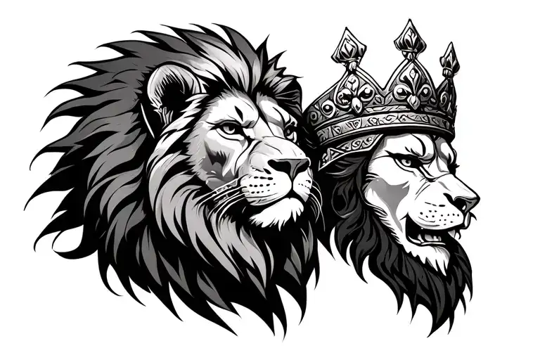 Lion With Crown Of More Gladiators