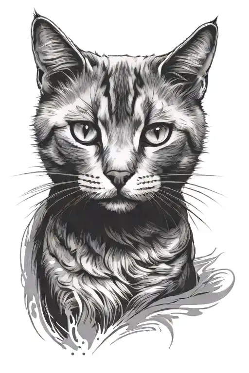 Cat With A Penetrating Gaze