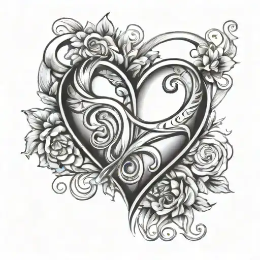 Soft And Strong Heart Infinity Aesthetic Tattoo Design
