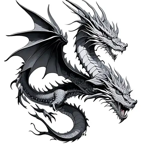 Dragon Flying Mandala Design Incorporating