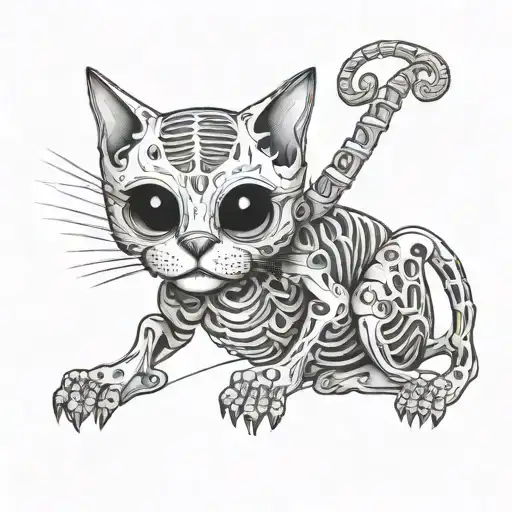 Cat That Is Half Skeleton