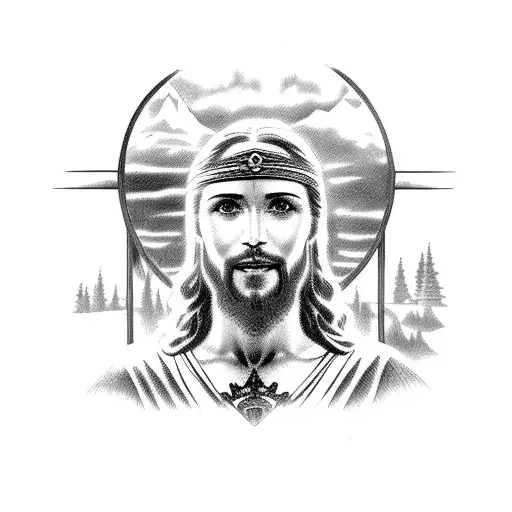 Jesus Riding A Vintage Oregon-themed Motorcycle