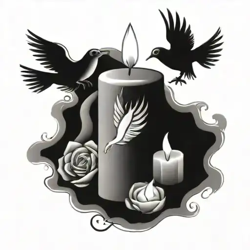 Candle And Dove