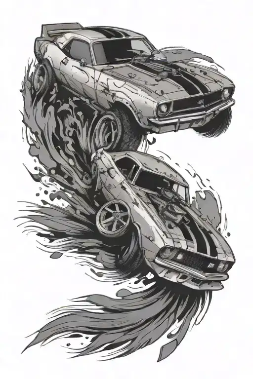 Camaro Dirt Track Car Slinging Around