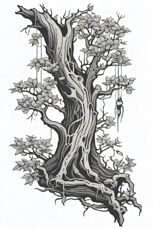 Hanging From Tree Growing