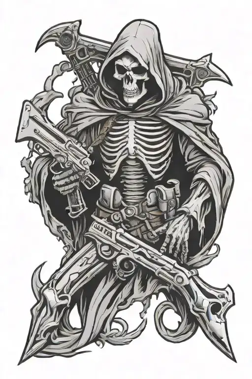 Reaper And Guns Intertwined