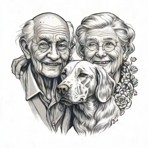 Grandparents With Dog