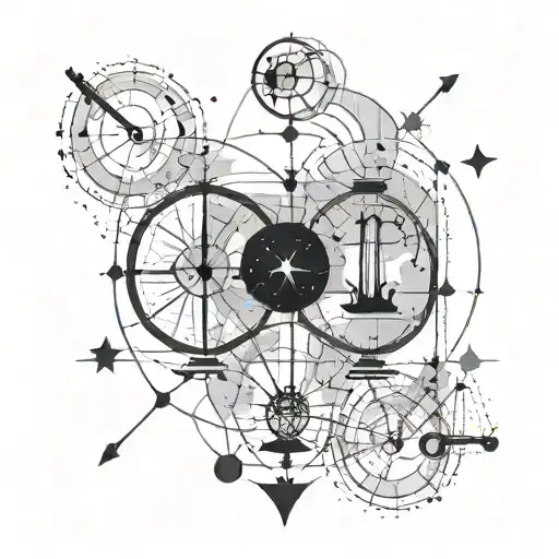 Overlapping Constellation Maps Of Libra And Aquarius