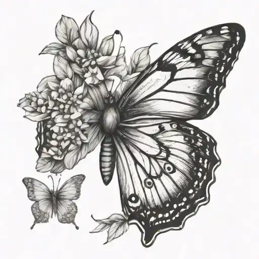 Butterfly Just Line No Shading