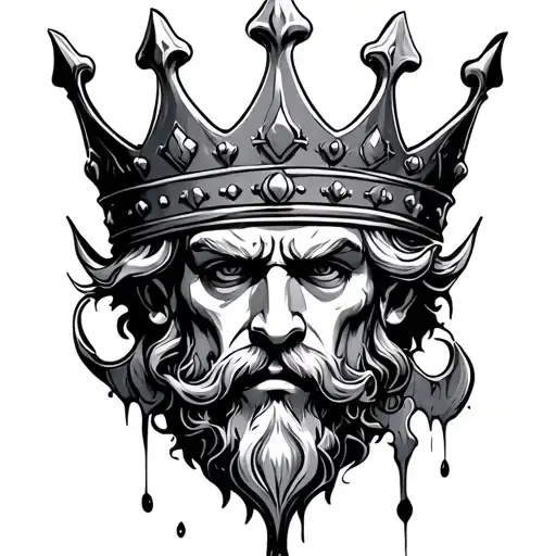 Battered King With Crown