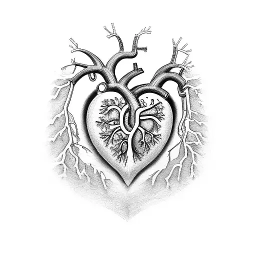 Anatomical Heart And Tree Of Life