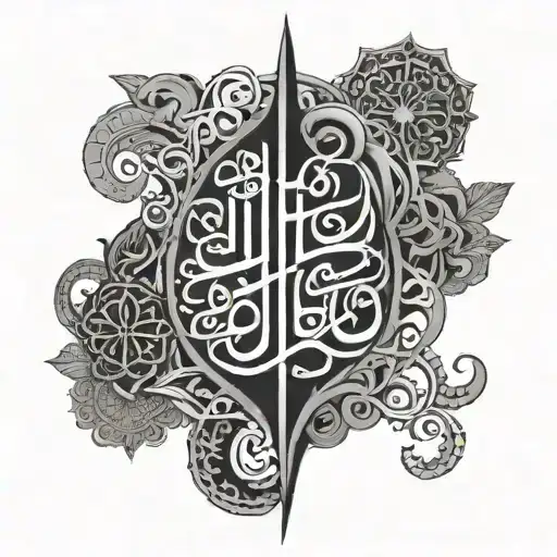 A Writing In Arabic Saying Life Intertwined