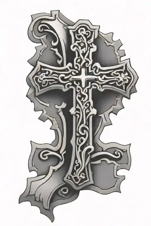 Christian Cross Puzzle With Christian Cross Puzzle Piece