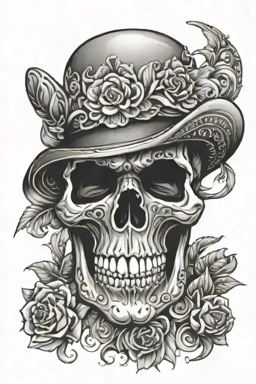 Latino Chicano Skull Mexican