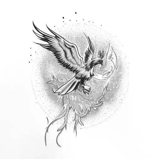 Phoenix With Sparkles