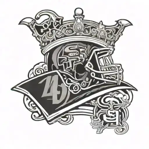 49Er Logo With Sf With Crown On It