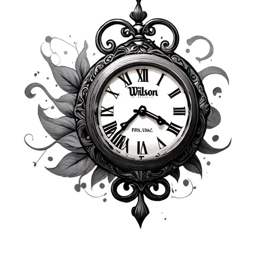 Clock With The Last Name Wilson