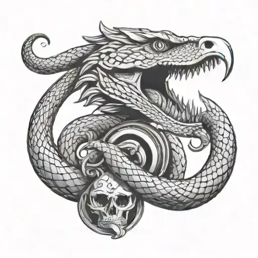 Snake Smoking A Pipe And Killing An Eagle