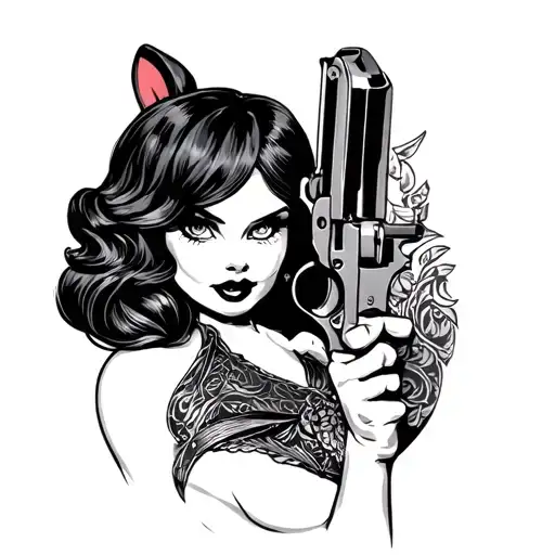Jessica Rabbit With Revolver Gun