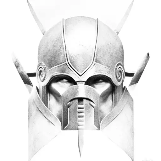 Half Greek God Of War Half Spartan Warrior Helmet