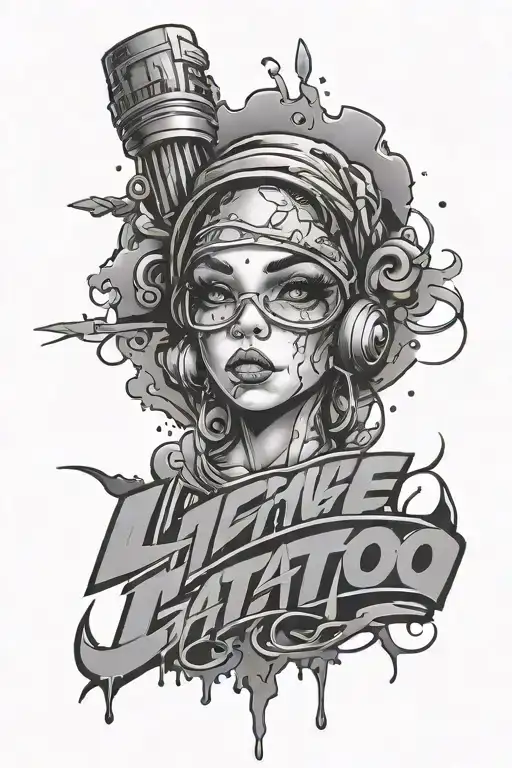 Graffiti Style With Name Little For A Sleeve Tattoo Design