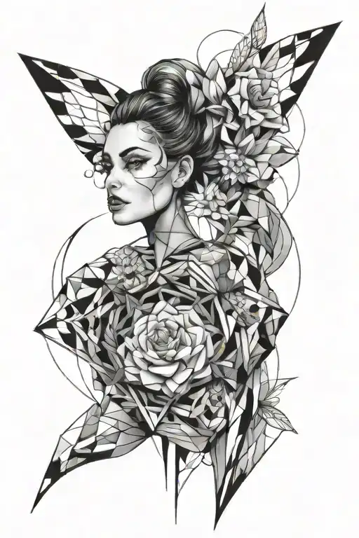 Geometric Women Realism Style