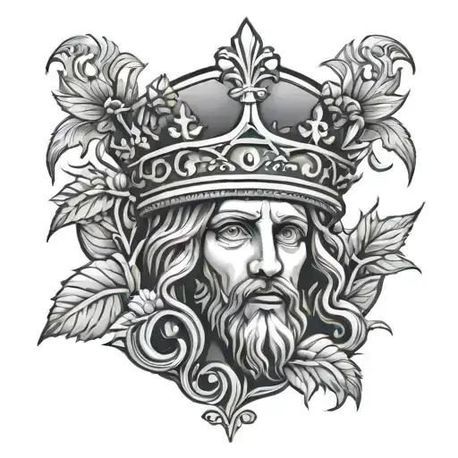 Jesus And Thorn Crown With Year 2007