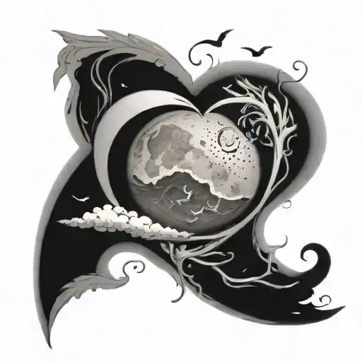 Love And A Moon Merging Together