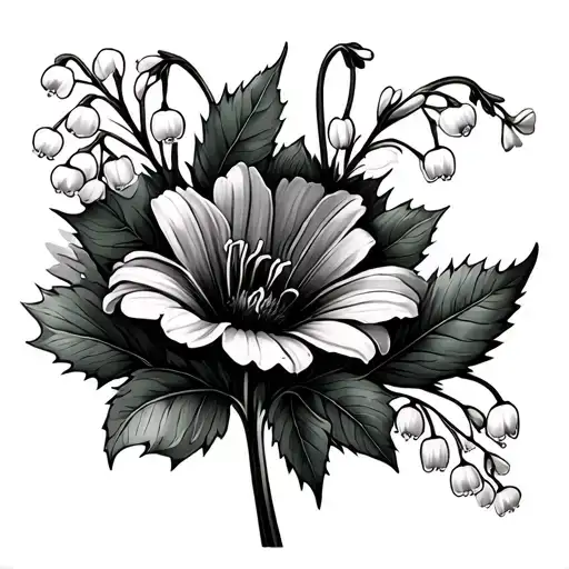 Lily Of The Valley Marigold Cosmos Holly Flowers