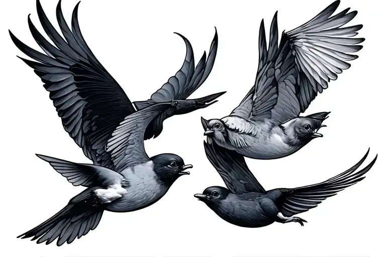 Three Flying Away Friend