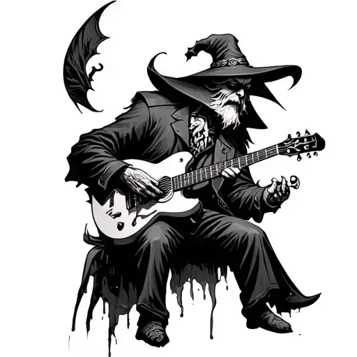 Evil Wizard Playing Guitar
