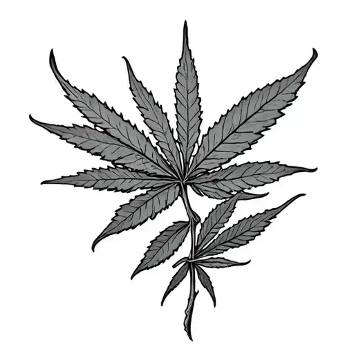 Marijuana Veins With Love Symbol