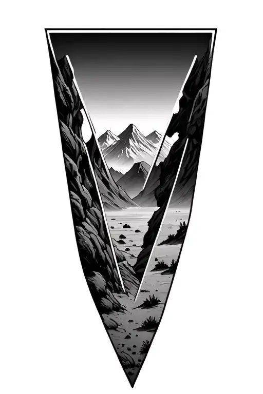 3 Triangles With Desert Mountains