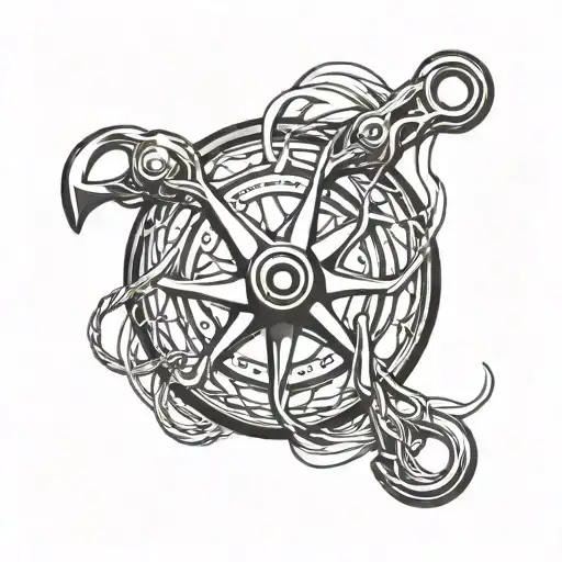 Mountain Bike Wheel Made Of Intertwined Fishing Hooks