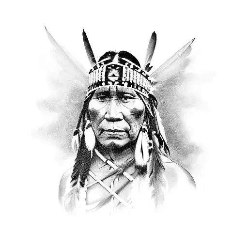 Native American Man On Horse