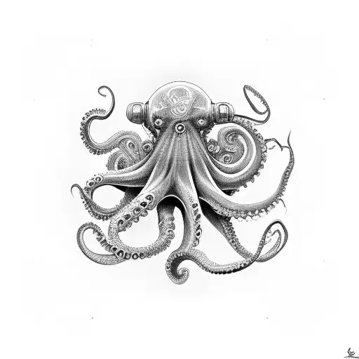 Biomechanical Engine And Octopus