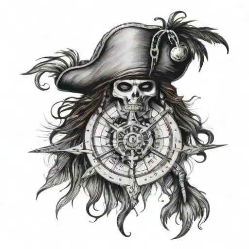 Jack Sparrow Compass And Skull