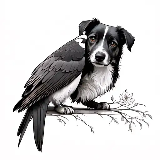 Dog With A Bird