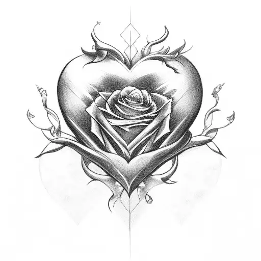 Evil Goddess Heart Flowers