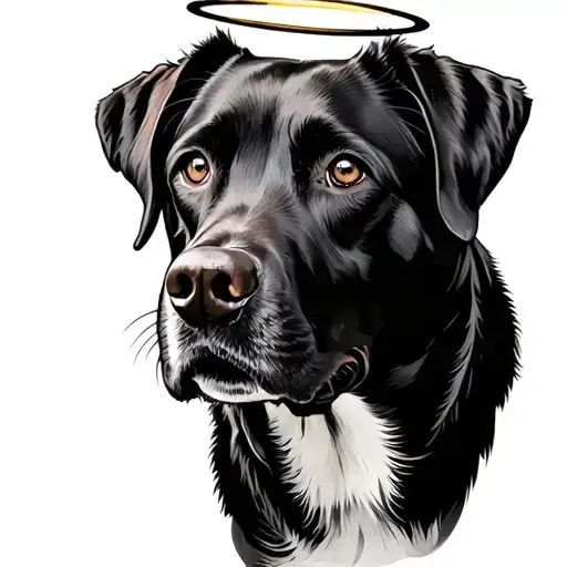 Black Lab With Halo