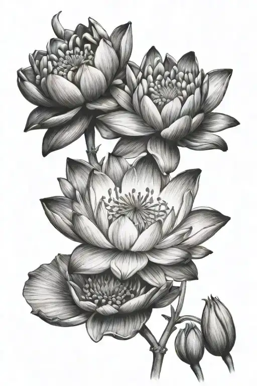 Water Lilly Larkspur Poppy