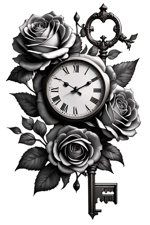 Roses Clock Key