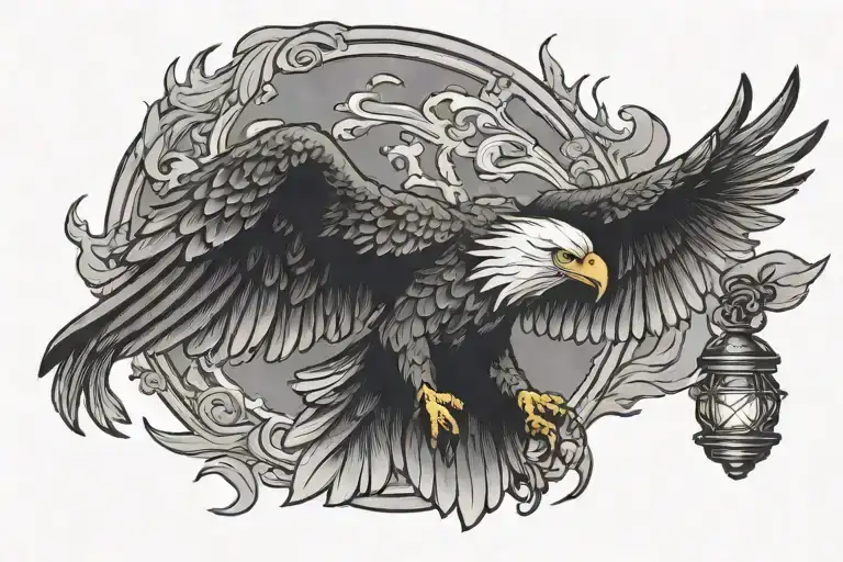 Eagle With Torch Held
